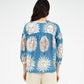 Camicetta estiva boho in voile di cotone con maniche 3/4