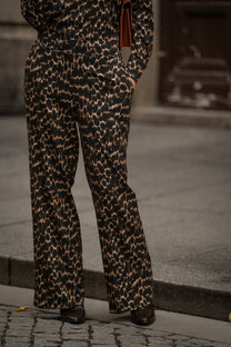Pantaloni animalier in viscosa
