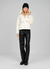 Giacca Candice in pelliccia sintetica con zip