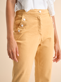 Pantaloni in twill con sette bottoni