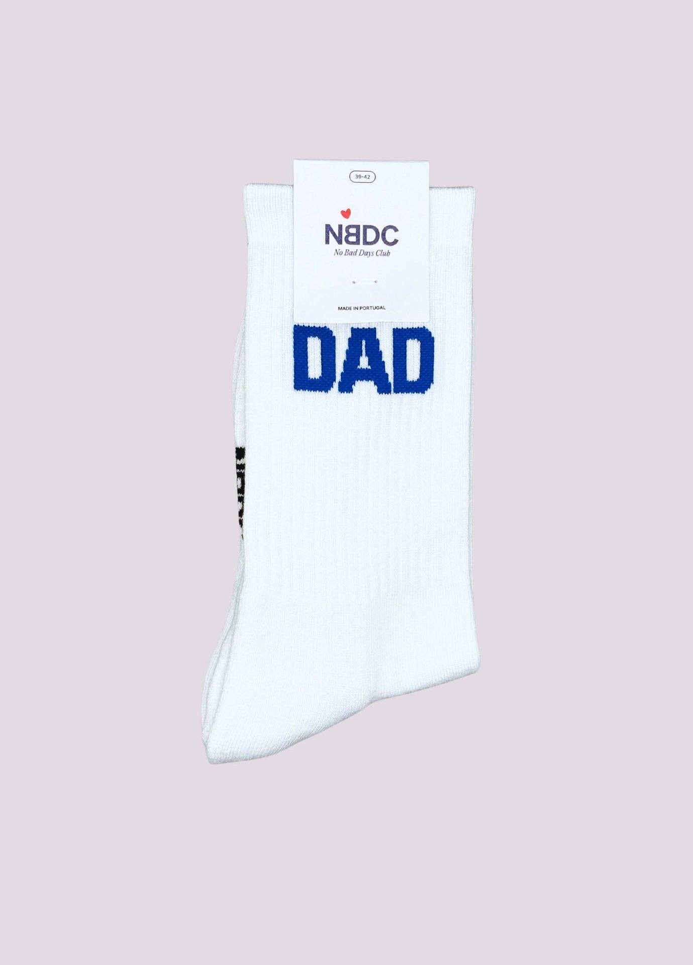 Calzini “Papà” in cotone biologico con lettering blu