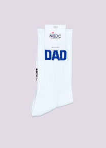 Calzini “Papà” in cotone biologico con lettering blu