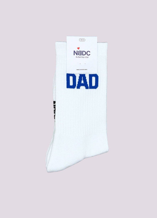 Calzini “Papà” in cotone biologico con lettering blu