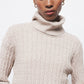 Maglione dolcevita in maglia strutturata