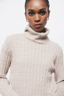 Maglione dolcevita in maglia strutturata