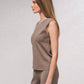 Top in maglia con collo gioiello