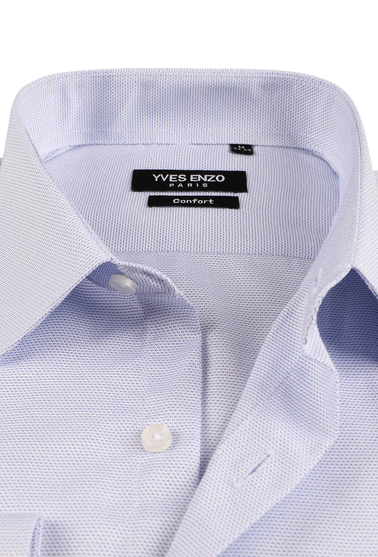 Camicia comfort trapuntata azzurro cielo