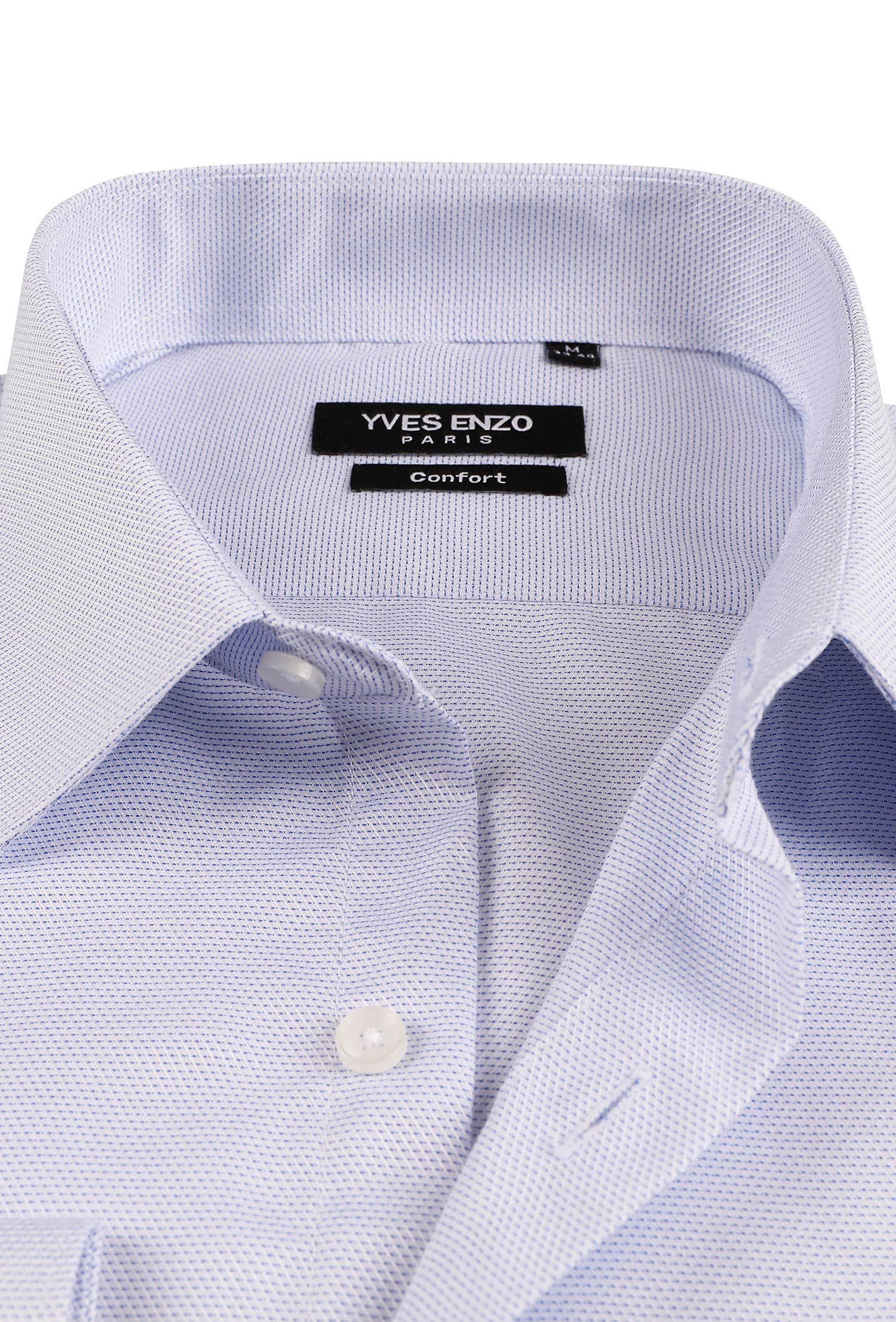 Camicia comfort trapuntata azzurro cielo