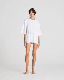 T-shirt oversize Maya in cotone biologico bianca