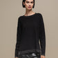 Maglione in maglia con lurex girocollo da donna