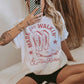 T-shirt oversize con grafica western fatta a mano
