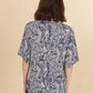 Blusa Clara a maniche corte con stampa zebrata