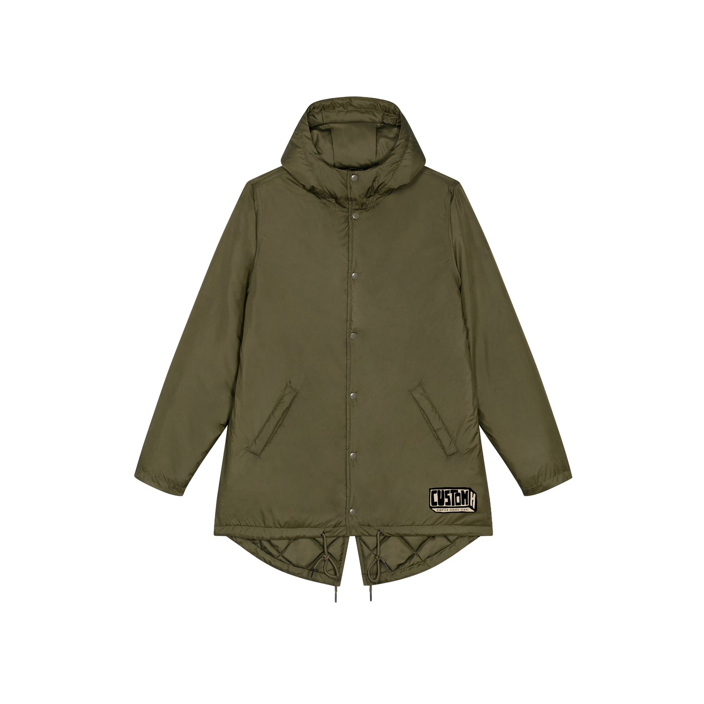 Giacca parka con cappuccio kaki