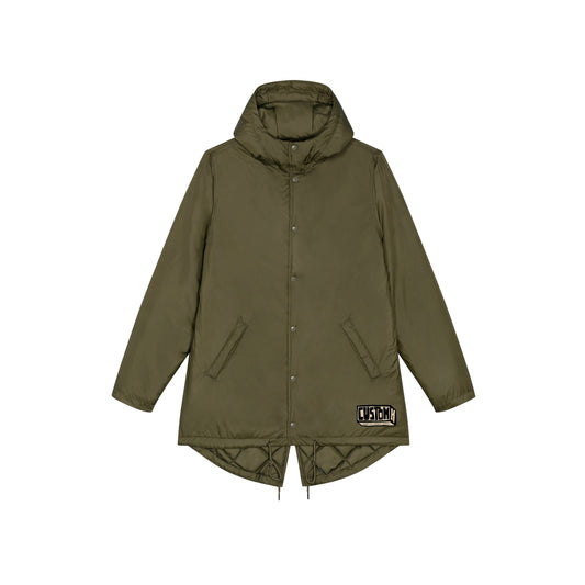 Giacca parka con cappuccio kaki