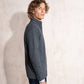 Cardigan in maglia uomo con zip e collo alto