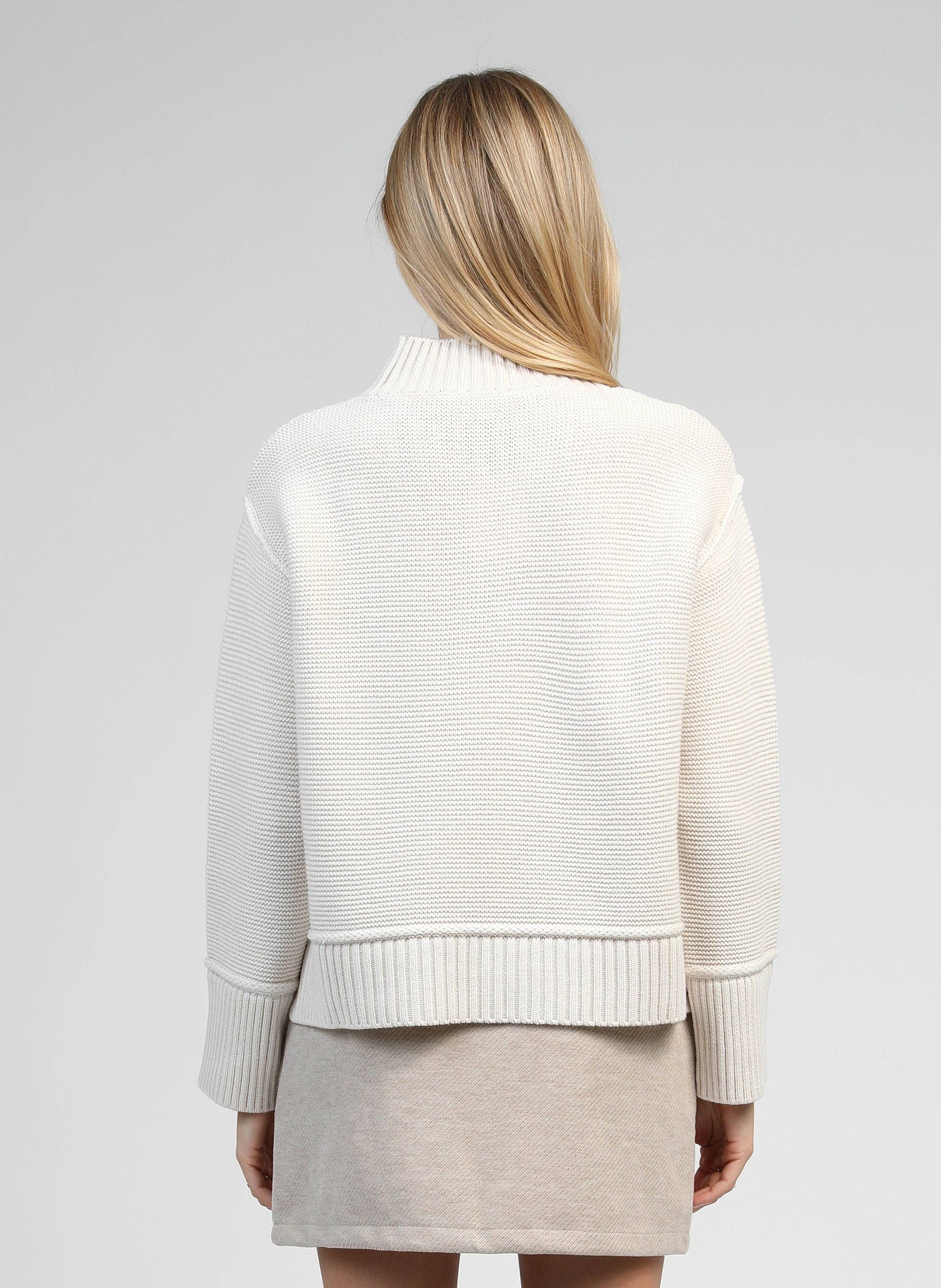 Maglione oversize in maglia calda écru