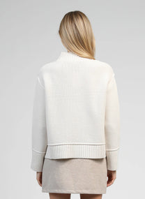 Maglione oversize in maglia calda écru
