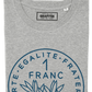 T-shirt unisex in cotone biologico grigio mélange con stampa 1 Franco