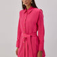Camicia in popeline con cintura
