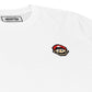 T-shirt bianca con ricamo pixel in cotone biologico