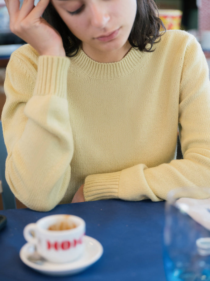 Maglione girocollo in puro cashmere