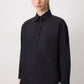 Camicia essenziale oversize in viscosa con tasca