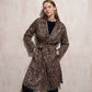 Trench coat animalier da donna