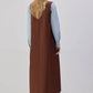 Abito pinafore lungo con scollo a V