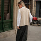 Gilet in maglia testurizzata minimal