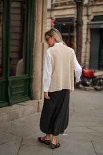 Gilet in maglia testurizzata minimal