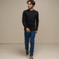 Maglia uomo girocollo a manica lunga in cotone e poliestere