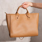 Borsa shopper in ecopelle con manici e catena