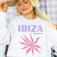 Felpa oversize con stampa Ibiza