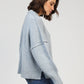 Cardigan in maglia spessa color cielo