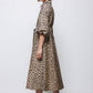 Abito chemisier animalier con cintura