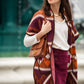 Mantella jacquard etnica oversize