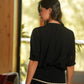 Blusa in viscosa con scollo a V