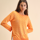 Maglia girocollo jacquard con fantasia geometrica