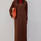 Abito dritto lungo con zip