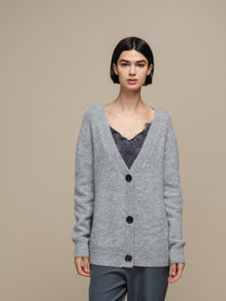Cardigan in maglia donna con scollo a V
