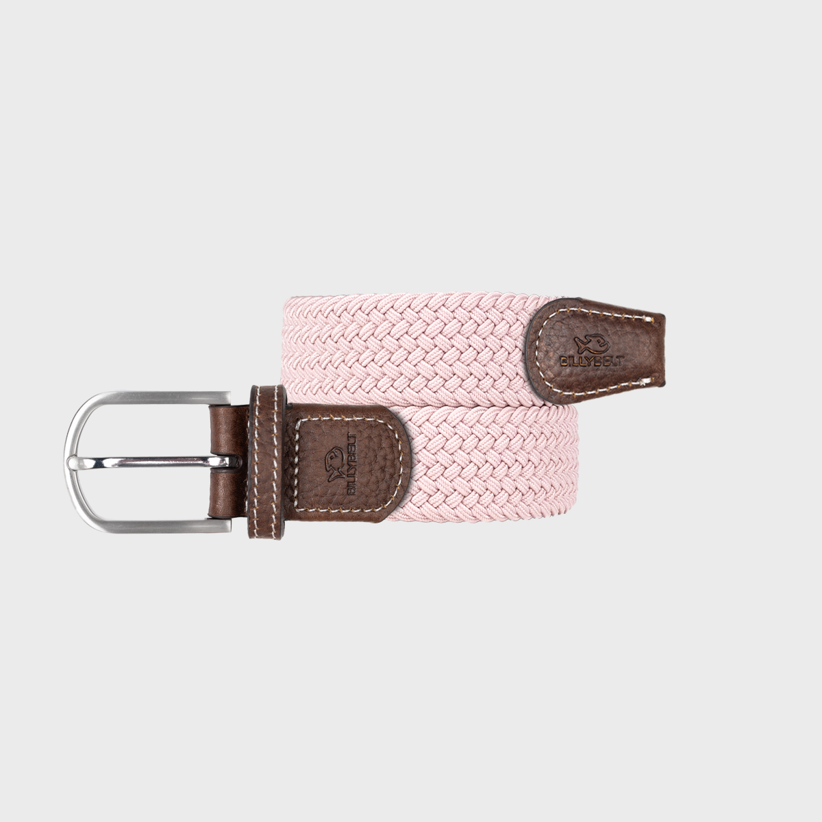 Cintura intrecciata elastica rosa antico