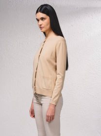 Cardigan in maglia con bottoni effetto perla