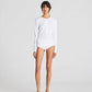 Maglia Henley a Costine in Cotone Biologico Ida Bianca