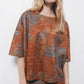 Blusa in tessuto strutturato con maniche a 3/4
