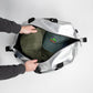Borsa da viaggio duffle argento metallizzata