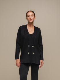 Blazer doppiopetto in maglia misto viscosa