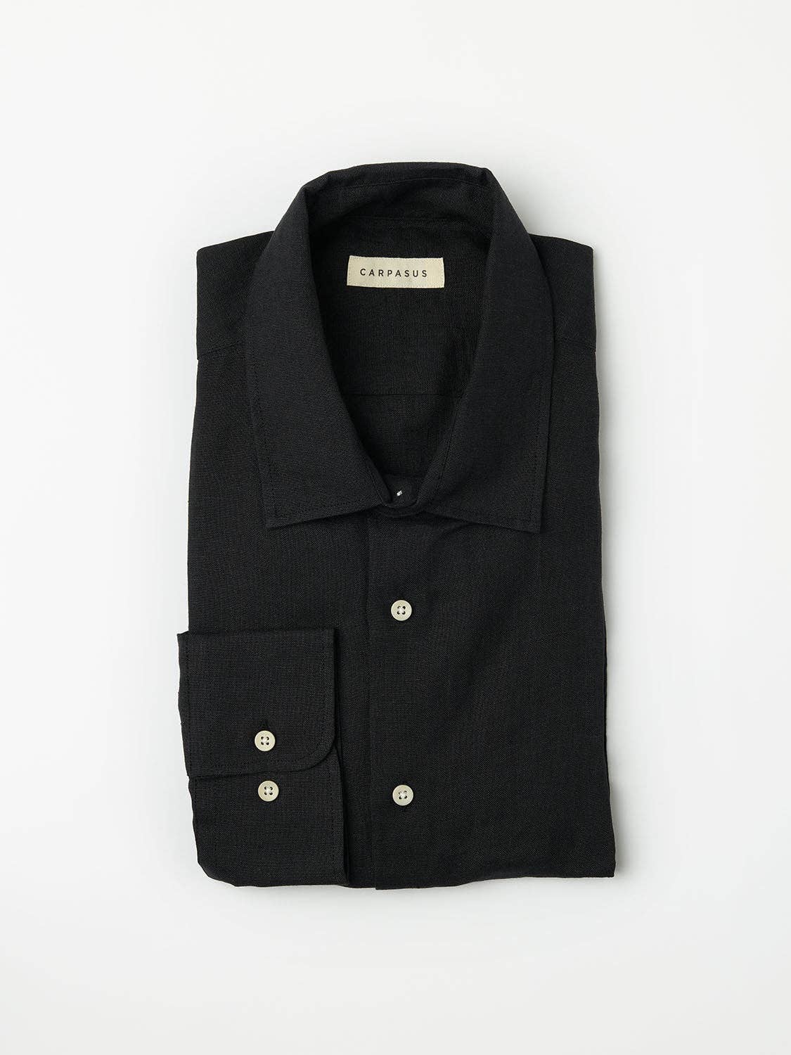 Camicia Verzasca in lino nera