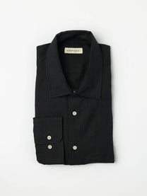 Camicia Verzasca in lino nera