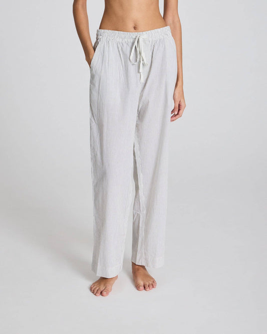 Pantaloni Savita in cotone biologico a righe
