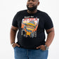 T-shirt unisex in cotone bio con stampa vintage Burger Bot